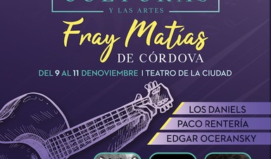 Cartel del XV Festival Internacional de las Culturas y las Artes Fary Matías de Córdova.