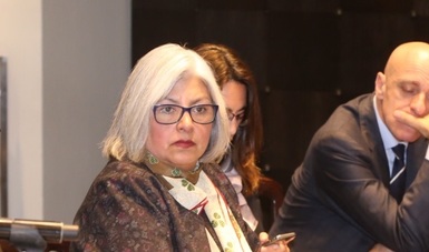 La Secretaria Márquez durante su participación en el Diálogo Interamericano