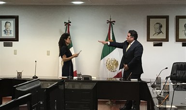 La Secretaria Luisa Alcalde toma protesta a Alberto Ortíz como nuevo titular del INFONACOT