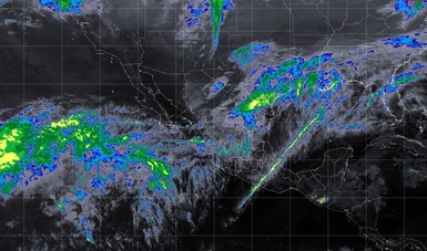 Imagen satelital con filtros infrarrojos sobre el territorio nacional.
Se prevén lluvias fuertes en Sonora, Chihuahua y Durango, con posibles nevadas en las montañas de estos últimos dos estados.