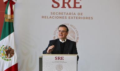 Mensaje a medios del Canciller Marcelo Ebrard