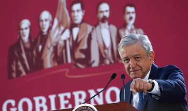 Presidente Andrés Manuel López Obrador en la conferencia matutina del jueves 20 de diciembre de 2018 