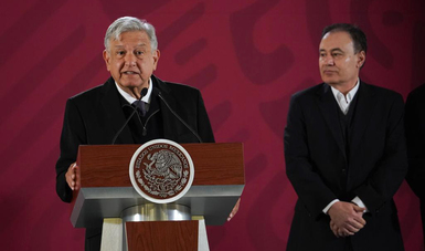 Presidente Andrés Manuel López Obrador y secretario de Seguridad y Protección Ciudadana, Alfonso Durazo 