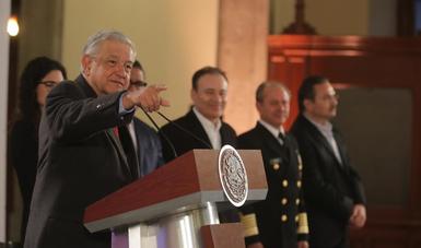 El presidente Andrés Manuel López Obrador durante conferencia de prensa de este jueves 10 de enero de 2019
