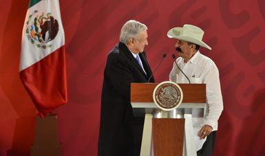 Presidente Andrés Manuel López Obrador durante conferencia de prensa 