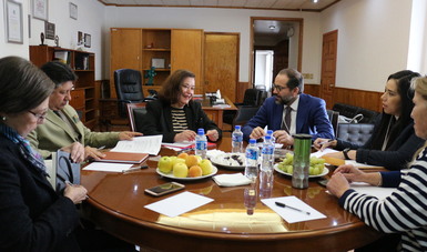 Fotografía de la reunión de la Titular del Indesol con el Gobernador de Colima para apoyar y fortalecer el trabajo de las OSC