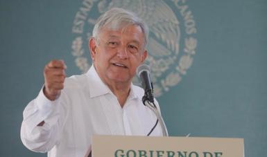 El presidente de México, Andrés Manuel López Obrador, en Durango.