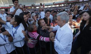 Presidente Andrés Manuel López Obrador visitó el estadio Teodoro Mariscal en Mazatlán 