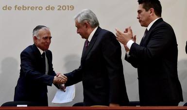 El presidente Andrés Manuel López Obrador y el Jefe de la Oficina de la Presidencia, Alfonso Romo 