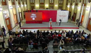 Conferencia de prensa del presidente Andrés Manuel López Obrador desde Palacio Nacional