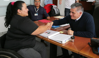 La pesista se reunió con el Director de Alto Rendimiento, para detallar su preparación al Mundial y Lima 2019