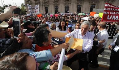 El Presidente Andrés Manuel López Obrador, desde Chihuahua, Chihuahua.