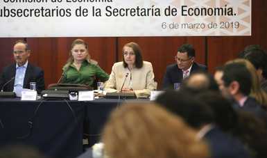 Mensaje inicial de la Subsecretaria de Comercio Exterior, Luz María de la Mora, con la Comisión de Economía del Senado de la República