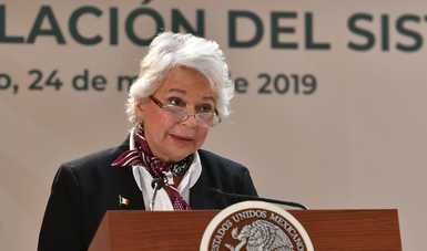 La Secretaria de Gobernación, Olga Sánchez Cordero, llamó a un hermanamiento con esta causa “porque –subrayó— es además otra herramienta para pacificar a nuestro país.