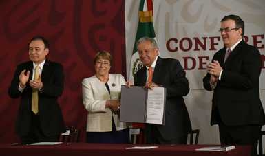 La SRE y la Oficina de la Alta Comisionada para los Derechos Humanos, firmaron acuerdo de cooperación en materia de la Guardia Nacional