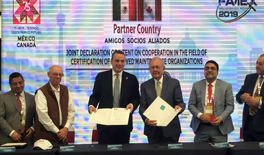 Firman México y Canadá declaratoria conjunta de intención en materia de mantenimiento de aeronaves  