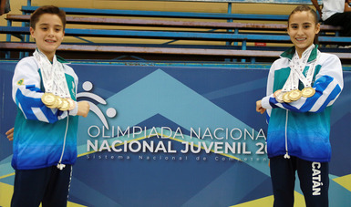 Alec y Ana Sofía Alger Velazco dieron las primeras medallas para el estado de Yucatán en el poomsae de la Olimpiada Nacional 2019.