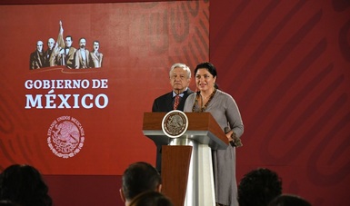 Participación de la secretaria de Cultura, Alejandra Frausto durante la conferencia matutina del presidente Andrés Manuel López Obrador