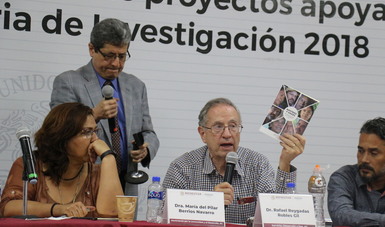 Fotografía de Rafael Reygadas durante la presentación del trabajo de investigación de Sedepac, en el marco de la convocatoria de investigación 2018 del PCS