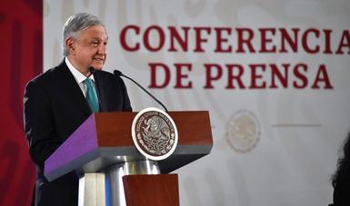 El presidente de México, Andrés Manuel López Obrador, durante la conferencia matutina de este lunes 10 de junio en Palacio Nacional.