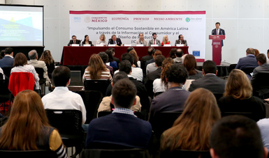 Presentación del Director General de Normas, Alfonso Guati Rojo Sánchez, al inicio del evento “Impulsando el consumo sostenible en América Latina a través de la información al consumidor y diseño de productos” (ICSAL)