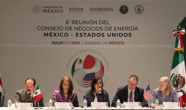 Hoy se llevó a cabo la primera reunión entre representantes del Gobierno de México y de Estados Unidos con los integrantes de la sección empresarial del Consejo de Negocios de Energía México-Estados Unidos.