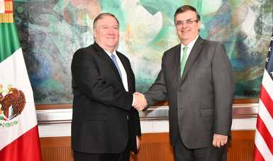 Concluye con éxito reunión entre el secretario de Estado Michael R. Pompeo y el secretario de Relaciones Exteriores Marcelo Ebrard Casaubon