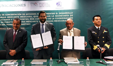 SCT y CAMEINTRAM acuerdan sumar esfuerzos para fomentar el desarrollo de la marina mercante mexicana