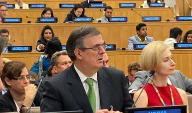 Foreign Secretary Marcelo Ebrard attends UN General Assembly meeting on Christchurch Call to Action against hate speech 