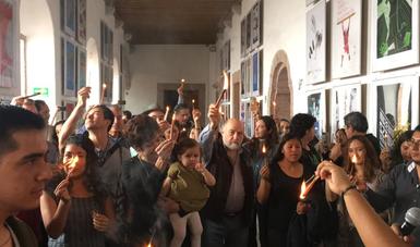 A través de un protocolo ceremonial por parte de los miembros del Consejo Indígena de Nahuatzen, el domingo 20 de octubre se realizó la inauguración de la exposición Monumento al diálogo forzado, en la sala 7 del Centro Cultural. 