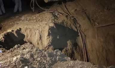 FGR asegura inmueble donde se hallaba un túnel con una toma clandestina.

