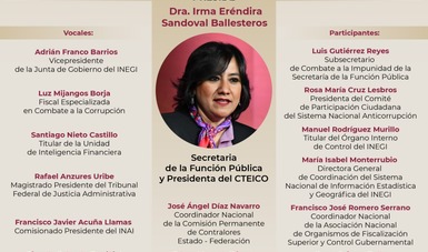 Preside Secretaria Irma Eréndira Sandoval instalación del inédito Comité Técnico Especializado en Información sobre Corrupción.