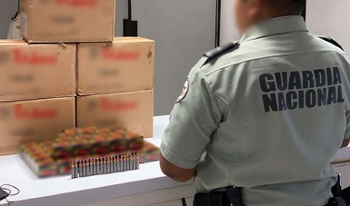 Guardia Nacional y SAT detienen a ciudadano estadounidense con cinco mil cartuchos para fusiles de asalto