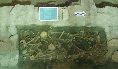 Excavaciones en La Conchita, Coyoacán, revelan posibles restos de capilla construida a instancias de Cortés.
Fotografía: Octavio Vargas.