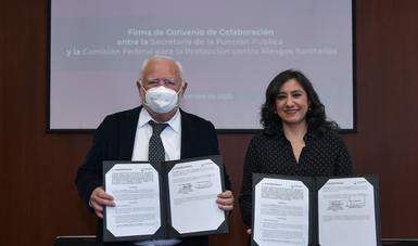 Función Pública y Cofepris colaboran para rescatar de intereses privados el sector Salud