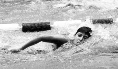 María Ramírez, nadadora nacional en los Juegos Olímpicos de México de 1968