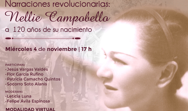 Foro virtual: “Narraciones revolucionarias: Nellie Campobello. A 120 años de su nacimiento”.