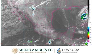 Mapa satelital de la República Mexicana.
Logotipo de la Secretaría de Medio Ambiente y Conagua.