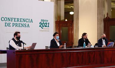 Conferencia de prensa acerca del informe diario sobre COVID-19, en Palacio Nacional