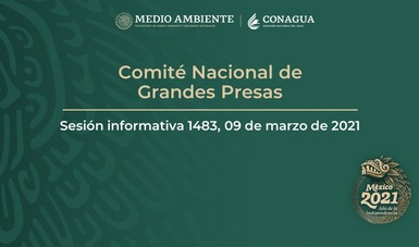 Informe semanal del Comité Nacional de Grandes Presas.
Sesión informativa 1483, 09 de marzo 2021.