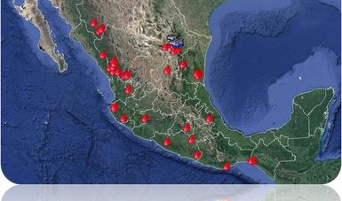 Mapa de la situación de incendios forestales en México