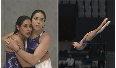 pareja conformada por la medallista olímpica Alejandra Orozco Loza y Gabriela Agúndez García