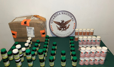 Asegura Guardia Nacional cerca de 3 mil tabletas y cápsulas de medicamento diverso, sin registro sanitario