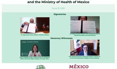 Firman memorando Secretaría de Salud y Centro Europeo para la Prevención y  el Control de las Enfermedades | Secretaría de Relaciones Exteriores |  Gobierno | gob.mx