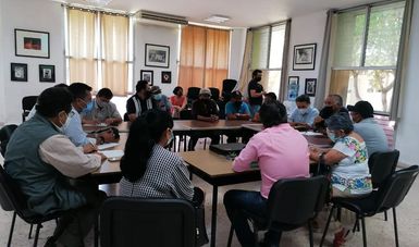 La reunión se llevó a cabo el 5 de julio en la sede del Centro INAH Yucatán, en la ciudad de Mérida, de las 12:00 horas a las 16:00 horas. Foto INAH, Yucatán.