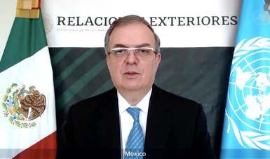 Mensaje del secretario de Relaciones Exteriores, Marcelo Ebrard Casaubon, en el CSONU