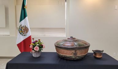 Regresa a México la pila bautismal del siglo XVIII de la Misión de Caborca, Sonora