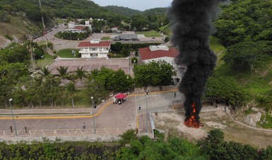 Se realizó la incineración de 2 mil 149.35 kilogramos de clorhidrato de cocaína en Huatulco, Oaxaca.
