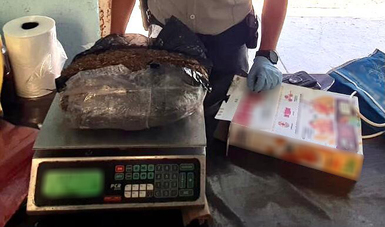 En Huatulco, Guardia Nacional localiza en una caja de cereal aparente marihuana