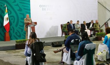 Durante la conferencia matutina. Acto encabezado por el presidente Andrés Manuel López Obrador, en el estado de Morelos. 